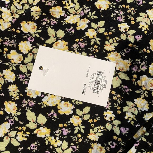 So Black Floral Crop Top - Size Small - NWT - Picture 8 of 9